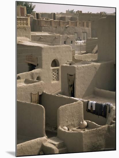 Mud-Walled Houses, Mopti, Mali, Africa-David Poole-Mounted Photographic Print