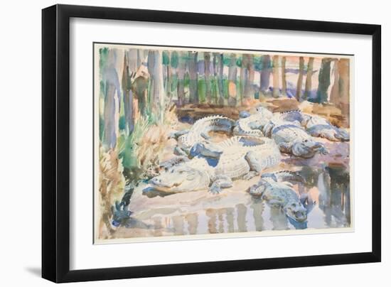 Muddy Alligators, 1917 (W/C over Graphite on Paper)-John Singer Sargent-Framed Giclee Print