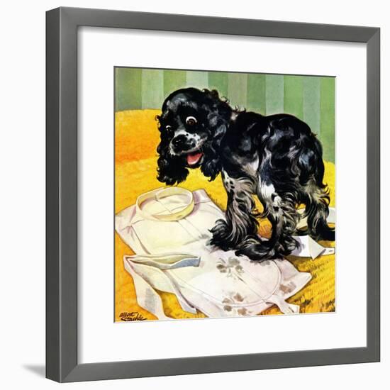 "Muddy Paw Prints," December 6, 1947-Albert Staehle-Framed Giclee Print