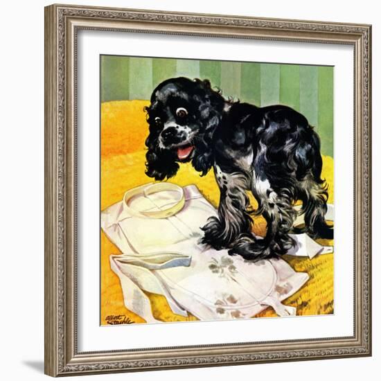 "Muddy Paw Prints," December 6, 1947-Albert Staehle-Framed Giclee Print