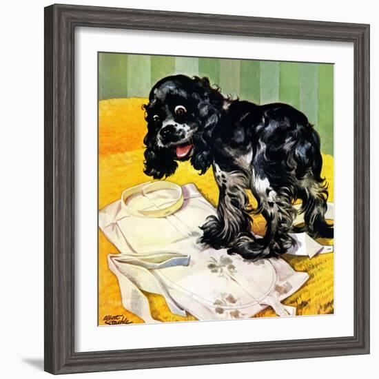 "Muddy Paw Prints," December 6, 1947-Albert Staehle-Framed Giclee Print