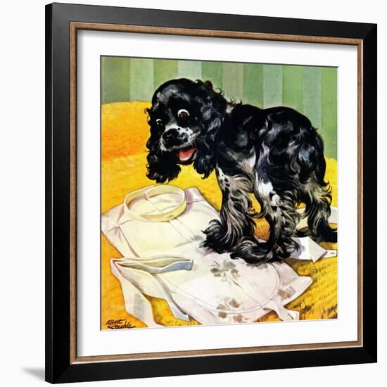 "Muddy Paw Prints," December 6, 1947-Albert Staehle-Framed Giclee Print