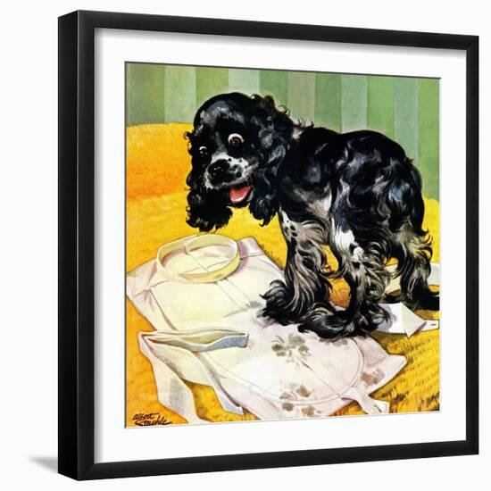 "Muddy Paw Prints," December 6, 1947-Albert Staehle-Framed Giclee Print