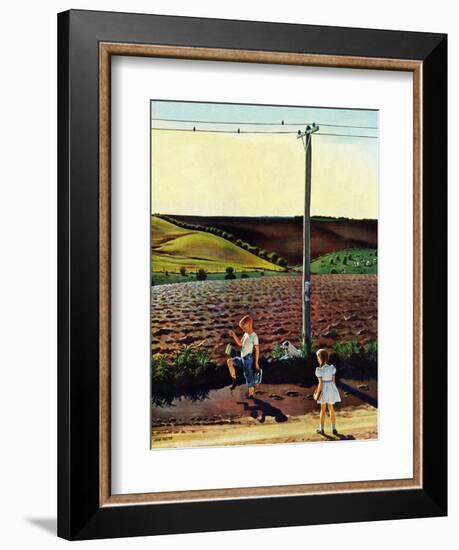 "Muddy Walk Home", May 13, 1950-John Falter-Framed Giclee Print