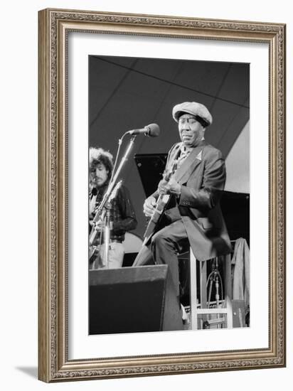 Muddy Waters, American Blues Musician, Capital Jazz, 1979-Brian O'Connor-Framed Photographic Print