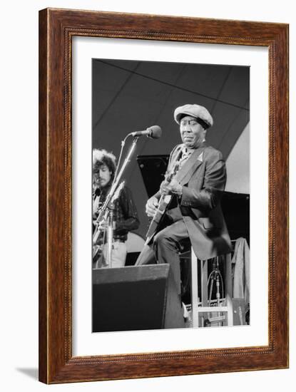 Muddy Waters, American Blues Musician, Capital Jazz, 1979-Brian O'Connor-Framed Photographic Print
