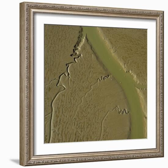 Mudflat, Aiguillon Bay, Vendee, France, July 2017.-Loic Poidevin-Framed Photographic Print