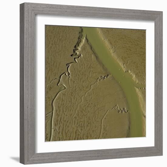 Mudflat, Aiguillon Bay, Vendee, France, July 2017.-Loic Poidevin-Framed Photographic Print