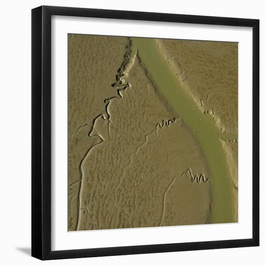 Mudflat, Aiguillon Bay, Vendee, France, July 2017.-Loic Poidevin-Framed Photographic Print