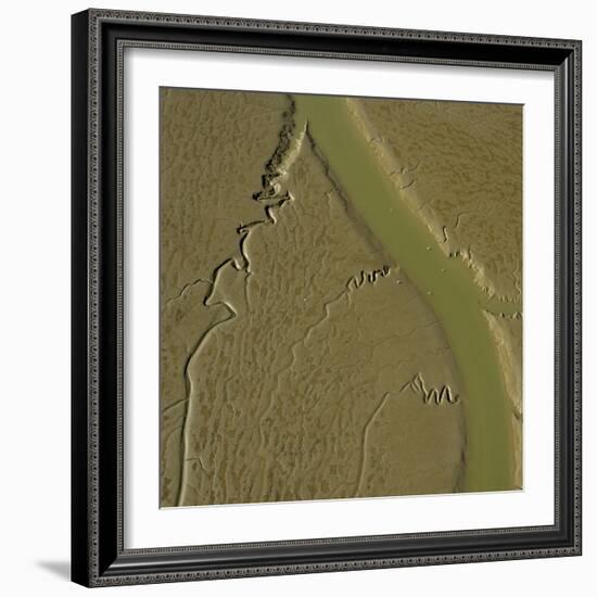 Mudflat, Aiguillon Bay, Vendee, France, July 2017.-Loic Poidevin-Framed Photographic Print