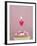 Muffin, Icing, Pink, Chocolate Beans, Candle, Heart Form, Burn, Detail-Nikky-Framed Photographic Print