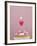 Muffin, Icing, Pink, Chocolate Beans, Candle, Heart Form, Burn, Detail-Nikky-Framed Photographic Print