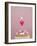 Muffin, Icing, Pink, Chocolate Beans, Candle, Heart Form, Burn, Detail-Nikky-Framed Photographic Print