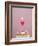 Muffin, Icing, Pink, Chocolate Beans, Candle, Heart Form, Burn, Detail-Nikky-Framed Photographic Print