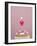 Muffin, Icing, Pink, Chocolate Beans, Candle, Heart Form, Burn, Detail-Nikky-Framed Photographic Print