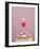 Muffin, Icing, Pink, Chocolate Beans, Candle, Heart Form, Burn, Detail-Nikky-Framed Photographic Print