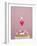 Muffin, Icing, Pink, Chocolate Beans, Candle, Heart Form, Burn, Detail-Nikky-Framed Photographic Print