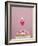 Muffin, Icing, Pink, Chocolate Beans, Candle, Heart Form, Burn, Detail-Nikky-Framed Photographic Print