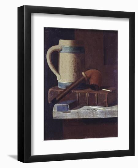 Mug, Pipe and Book-John Frederick Peto-Framed Giclee Print