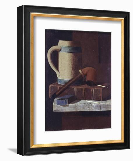 Mug, Pipe and Book-John Frederick Peto-Framed Giclee Print