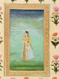 Lady Holding a Flower, from the Small Clive Album (Opaque W/C on Paper)-Mughal-Giclee Print