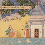 Prince Chandrahasa and a Goddess, 1610-20-Mughal School-Giclee Print