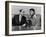 Muhammad Ali and Howard Cosell on WaBC Radio in 1965-null-Framed Photo