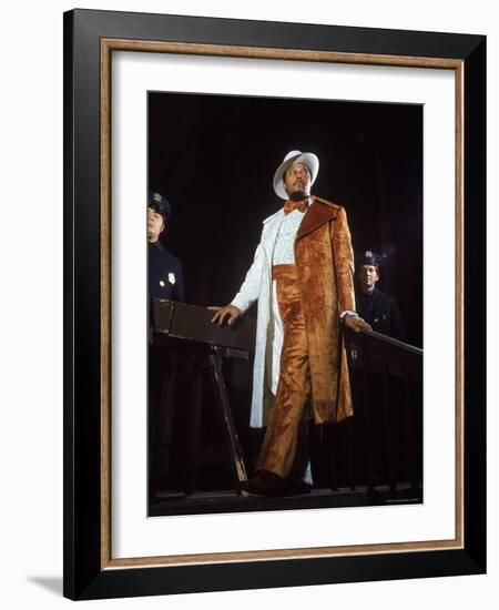 Muhammad Ali Fan in Half Sequined, Velvet Suit at Madison Square Garden for Oscar Bonavena Fight-Bill Ray-Framed Photographic Print