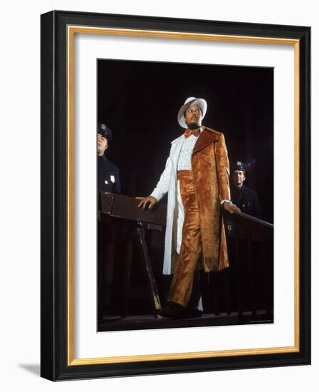 Muhammad Ali Fan in Half Sequined, Velvet Suit at Madison Square Garden for Oscar Bonavena Fight-Bill Ray-Framed Photographic Print