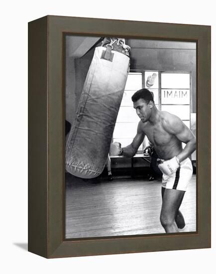 Muhammad Ali Training at the 5th Street Gym, Miami Beach, 27 September 1965-null-Framed Premier Image Canvas