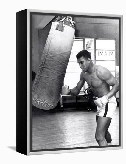 Muhammad Ali Training at the 5th Street Gym, Miami Beach, 27 September 1965-null-Framed Premier Image Canvas