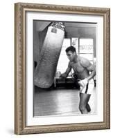 Muhammad Ali Training at the 5th Street Gym, Miami Beach, 27 September 1965-null-Framed Photographic Print
