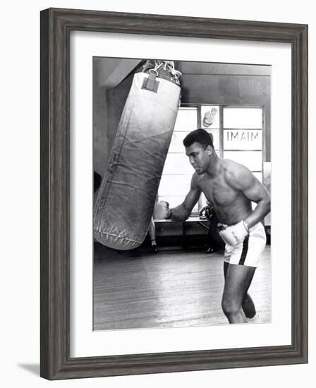 Muhammad Ali Training at the 5th Street Gym, Miami Beach, 27 September 1965-null-Framed Photographic Print
