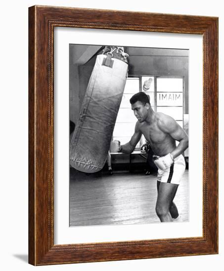 Muhammad Ali Training at the 5th Street Gym, Miami Beach, 27 September 1965--Framed Photographic Print