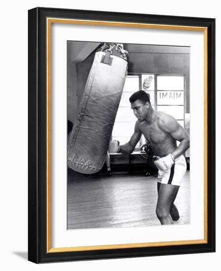 Muhammad Ali Training at the 5th Street Gym, Miami Beach, 27 September 1965-null-Framed Photographic Print