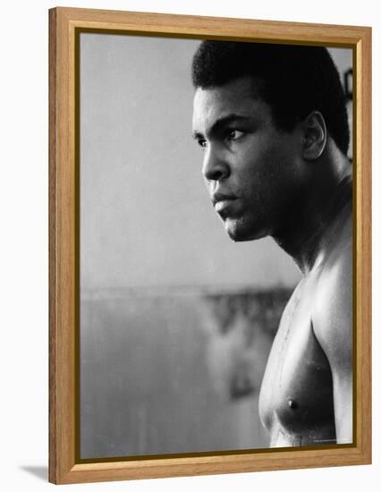 Muhammad Ali Training for His Fight against Joe Frazier-John Shearer-Framed Premier Image Canvas