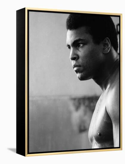 Muhammad Ali Training for His Fight against Joe Frazier-John Shearer-Framed Premier Image Canvas