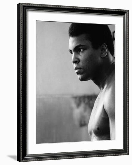 Muhammad Ali Training for His Fight against Joe Frazier-John Shearer-Framed Premium Photographic Print