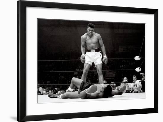 Muhammad Ali vs. Sonny Liston-null-Framed Art Print