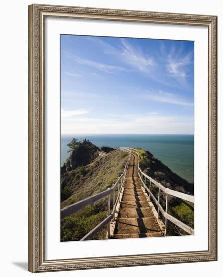 Muir Beach Overlook, Golden Gate National Recreation Area, San Francisco Bay Area, California, Usa-Walter Bibikow-Framed Photographic Print