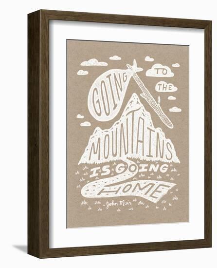 Muir Illustrated Quote Poster-Satchel & Sage-Framed Serigraph