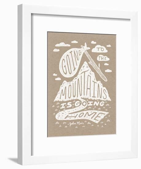 Muir Illustrated Quote Poster-Satchel & Sage-Framed Serigraph