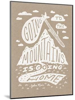 Muir Illustrated Quote Poster-Satchel & Sage-Mounted Serigraph