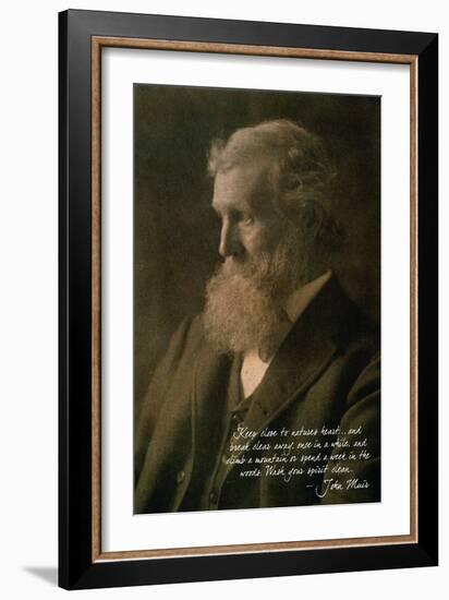 Muir Woods National Monument, California - John Muir Portrait-Lantern Press-Framed Art Print