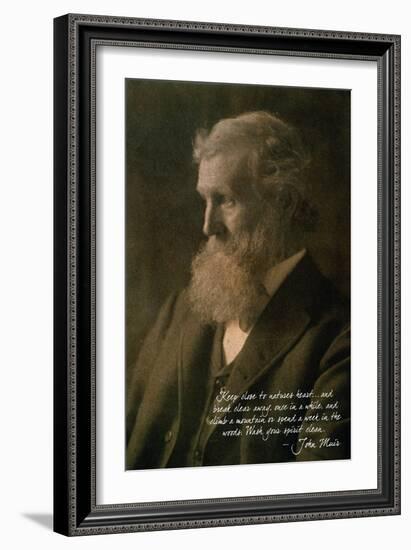 Muir Woods National Monument, California - John Muir Portrait-Lantern Press-Framed Art Print