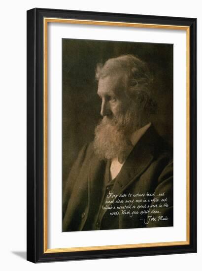 Muir Woods National Monument, California - John Muir Portrait-Lantern Press-Framed Art Print