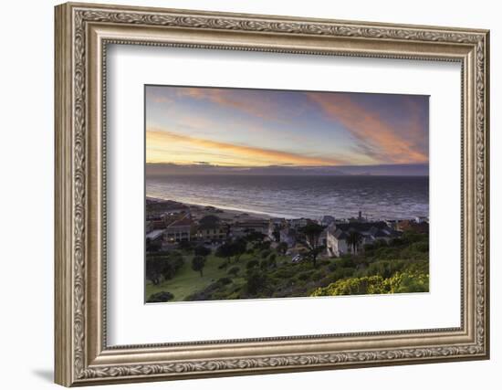 Muizenberg Beach at dawn, Cape Town, Western Cape, South Africa, Africa-Ian Trower-Framed Photographic Print