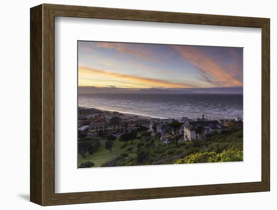 Muizenberg Beach at dawn, Cape Town, Western Cape, South Africa, Africa-Ian Trower-Framed Photographic Print