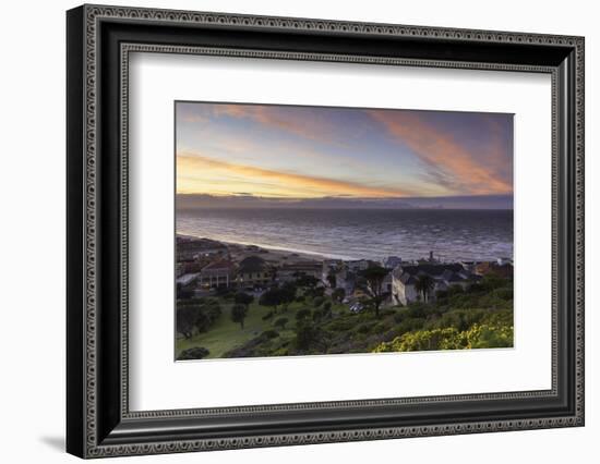 Muizenberg Beach at dawn, Cape Town, Western Cape, South Africa, Africa-Ian Trower-Framed Photographic Print