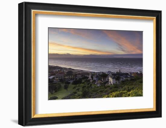 Muizenberg Beach at dawn, Cape Town, Western Cape, South Africa, Africa-Ian Trower-Framed Photographic Print